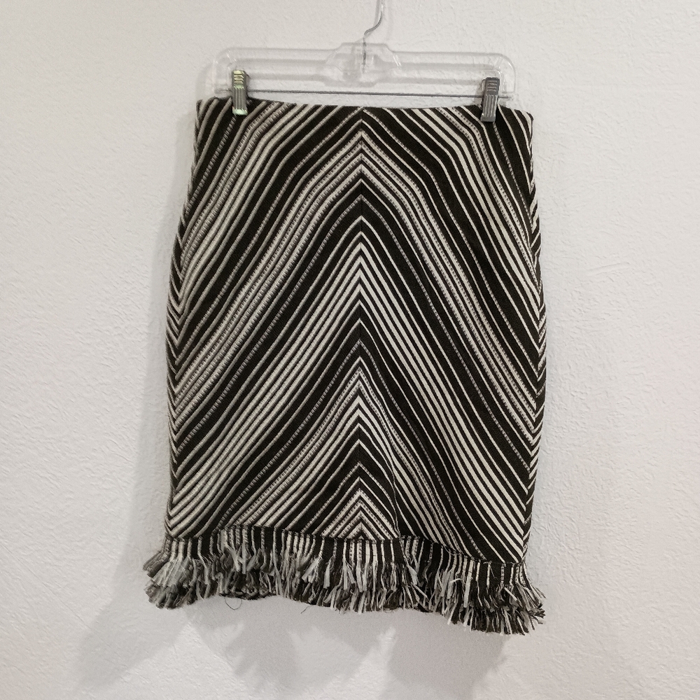 Worth NY Chevron Woven Skirt